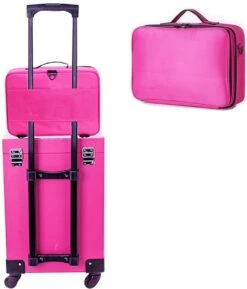 Cosmetica Koffer - Make-up Koffer Met Verstelbare Vakken - Visagie En Nagelstyliste Beauty Koffer - 37x27x13CM - Roze 22 Cosmetica Koffer - Make-up Koffer Met Verstelbare Vakken - Visagie En Nagelstyliste Beauty Koffer - 37x27x13CM - Roze -Poeder - Foundation Winkel 1025x1200 1