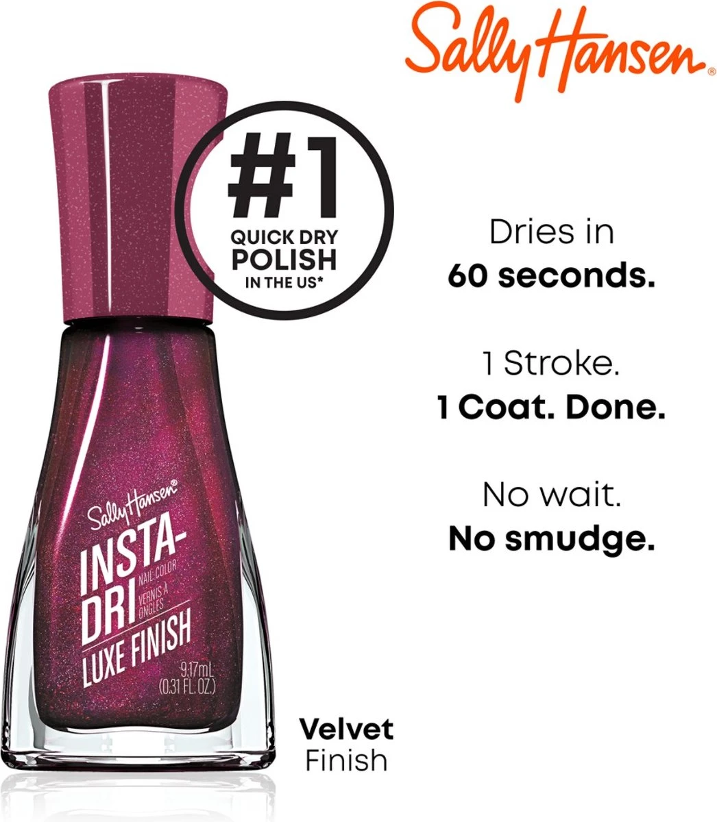 Sally Hansen InstaDri Nagellak 066 The Queens Velvet 4 Sally Hansen InstaDri Nagellak 066 The Queens Velvet - Afbeelding 2