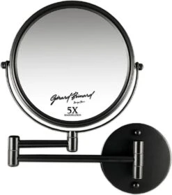 Make-up Wandspiegel Knikarm Mat Zwart - 5x Vergroting 20cmØ -Poeder - Foundation Winkel 1061x1200