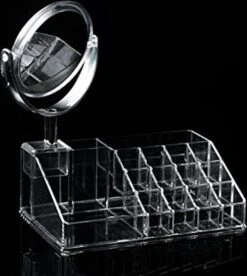 Oxid7® Organizer Voor Cosmetica Acryl - 25,5x22,5x15 Cm - 16 Vakken En Spiegel Met 3x Vergroting -Poeder - Foundation Winkel 1073x1200 2