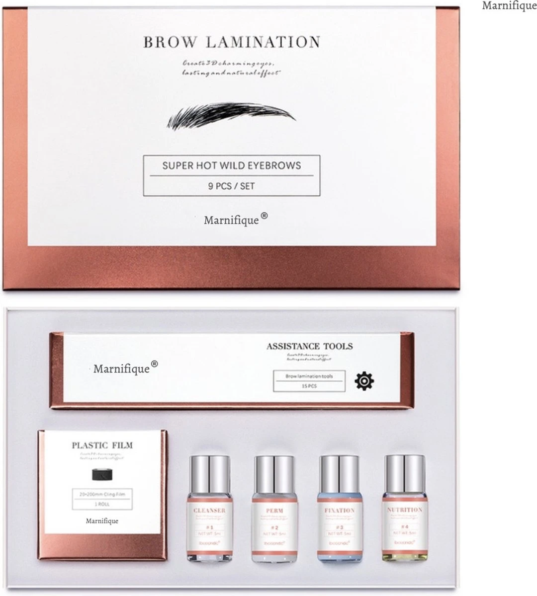 Marnifique® Professional Brow Lamination Kit - Starterkit - Eyebrow Lamination - Wenkbrauwgel - Wenkbrauw Borstel - Wenkbrauw Lift - Brow Soap - Brow Bar 4 Marnifique® Professional Brow Lamination Kit - Starterkit - Eyebrow Lamination - Wenkbrauwgel - Wenkbrauw Borstel - Wenkbrauw Lift - Brow Soap - Brow Bar - Afbeelding 2
