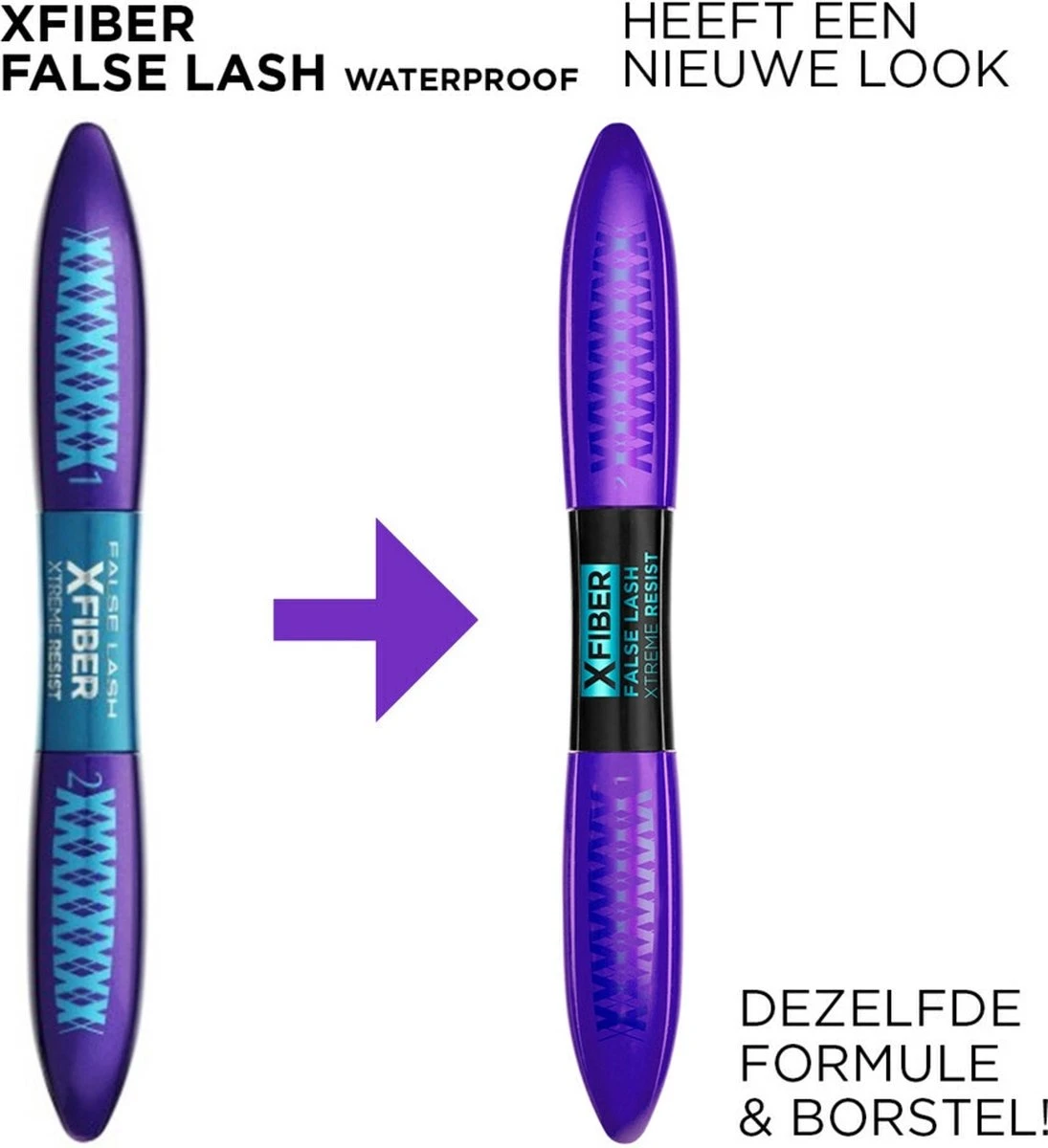 L'Oréal Paris False Lash Xfiber Xtreme Resist Mascara - Zwart - Waterproof 4 L'Oréal Paris False Lash Xfiber Xtreme Resist Mascara - Zwart - Waterproof - Afbeelding 2