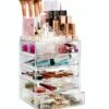 Merkloos XL Make-Up Organizer - 22 Opbergvakken - Tweedelig - Acryl