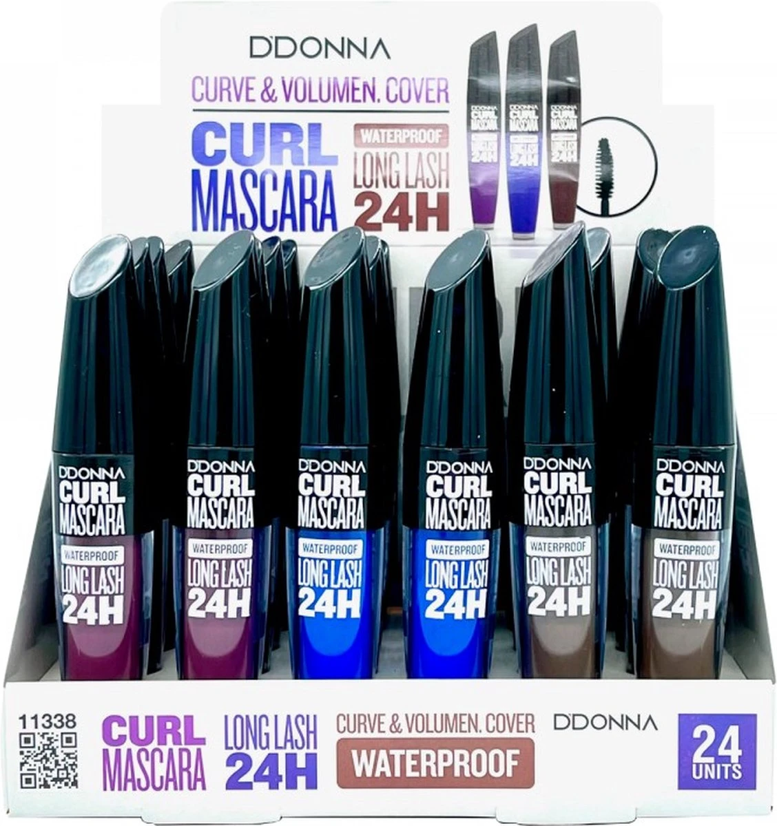 D'Donna - Curl Mascara - Blauw - Waterproof - 1 Flesje Met 8 Gram Inhoud 7 D'Donna - Curl Mascara - Blauw - Waterproof - 1 Flesje Met 8 Gram Inhoud - Afbeelding 5