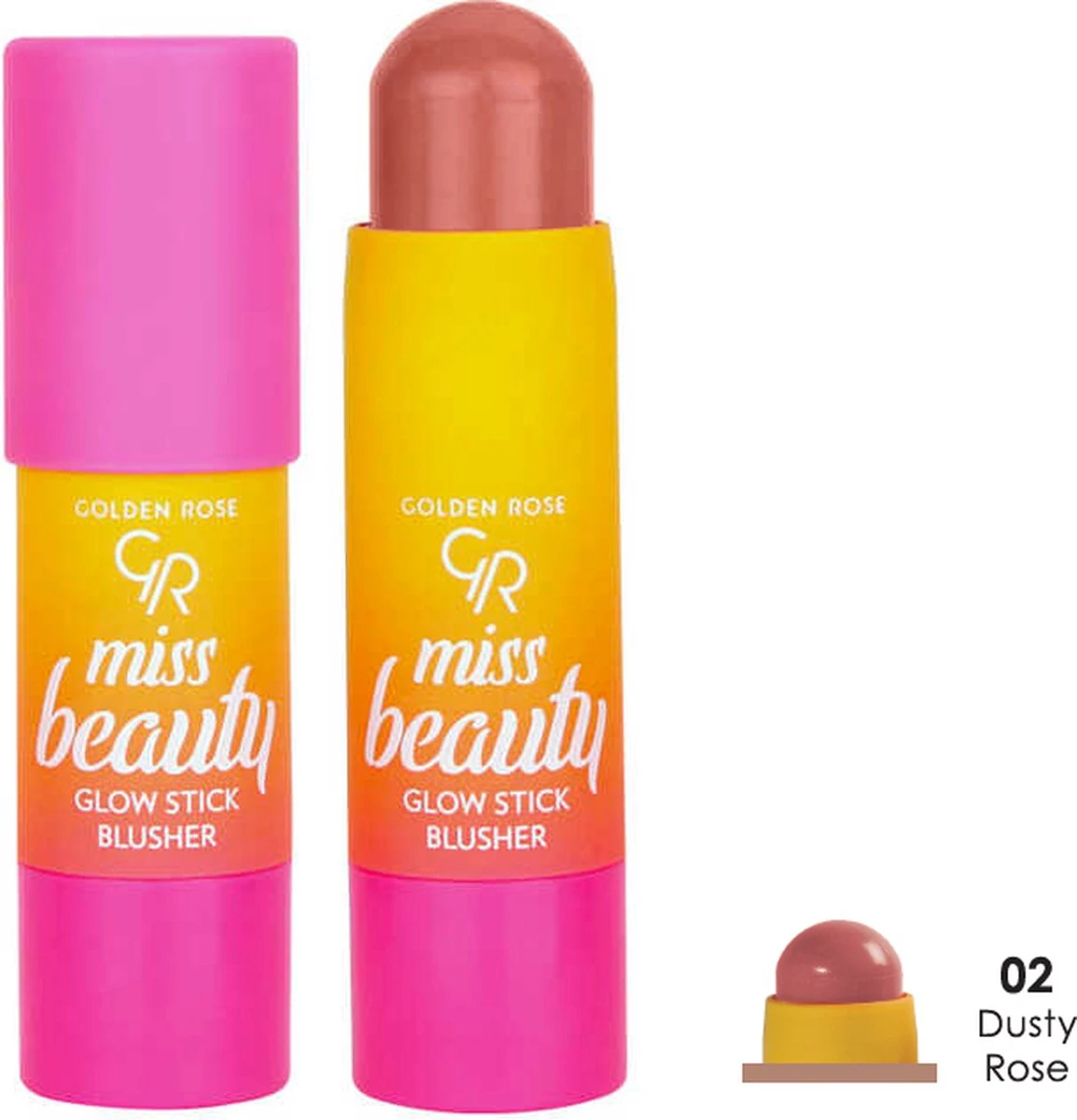 Golden Rose MISS BEAUTY GLOW STICK BLUSHER NO:02 DUSTY ROSE Makkelijk Aanbrengen Met Je Vingers Of Een Penseel 3 Golden Rose MISS BEAUTY GLOW STICK BLUSHER NO:02 DUSTY ROSE Makkelijk Aanbrengen Met Je Vingers Of Een Penseel
