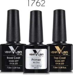 Venalisa - Base Coat, Primer & Top Coat - Gel Nagellak - Led/UV Gellak Set