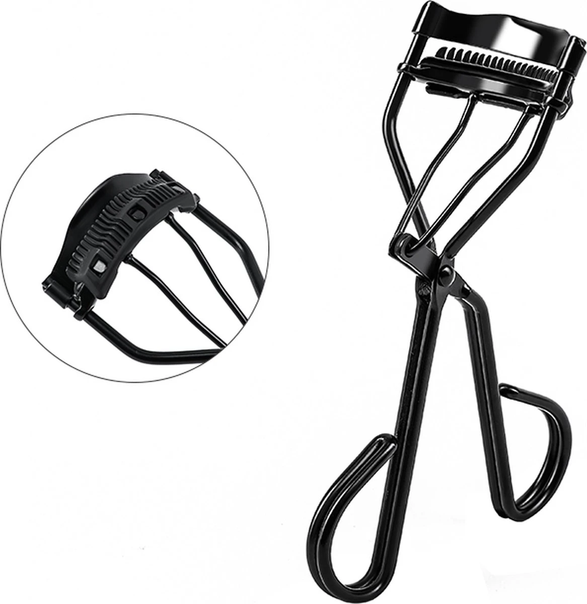 INTER-ESQUE® Wimperkruller - Eyelash Curler + 3x Gratis Extra Siliconen Pad & 3x Extra Kam - Zwart 3 INTER-ESQUE® Wimperkruller - Eyelash Curler + 3x Gratis Extra Siliconen Pad & 3x Extra Kam - Zwart - Afbeelding 2