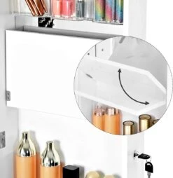 Nancy's Make-up Organizer – Sieraden & Spiegelkast – Spiegelkast, Deur & Wandhouder Met Binnenspiegel – Make-up Opbergen -Poeder - Foundation Winkel 1169x1200 3