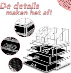 AWEMOZ Make-Up Organizer - Beauty Organizer Voor Make Up - Opbergbox - Opbergdoos Cosmetica - Sieradendoos - 20 Opbergvakken - Nagellak - Lippenstift - Transparant - Cadeau Voor Vrouw 12 AWEMOZ Make-Up Organizer - Beauty Organizer Voor Make Up - Opbergbox - Opbergdoos Cosmetica - Sieradendoos - 20 Opbergvakken - Nagellak - Lippenstift - Transparant - Cadeau Voor Vrouw -Poeder - Foundation Winkel 1180x1200 3