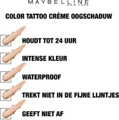 Maybelline Eye Studio Color Tattoo 24H Cream Oogschaduw - 230 Groundbreaker - Roestbruin 23 Maybelline Eye Studio Color Tattoo 24H Cream Oogschaduw - 230 Groundbreaker - Roestbruin -Poeder - Foundation Winkel 1189x1200 8