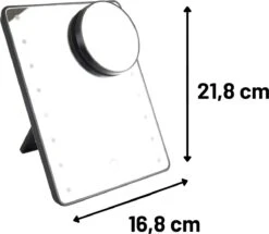 Orange85 Make-up Spiegel - Met Verlichting - LED - Met Vergrootglas - Zwart -Poeder - Foundation Winkel 1200x1044 1