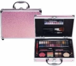 Make Up Koffer Glanzend Roze 9 Make Up Koffer Glanzend Roze -Poeder - Foundation Winkel 1200x1048 1