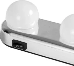 Merkloos Deluxe Make Up Spiegelverlichting – Met Zuignap - Hollywood Spiegel Lampen – Wit Licht – Led Lamp - Spiegellamp – Schilderijverlichting – Visagie Spiegel – Spiegel Licht – Sfeerverlichting – Werkt Op AA-Batterijen -Poeder - Foundation Winkel 1200x1065