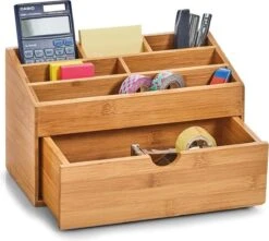 Zeller Present Houten Bureau Organizer - C-04-4-CHout - Sorteervakken & Duurzaam -Poeder - Foundation Winkel 1200x1072 1