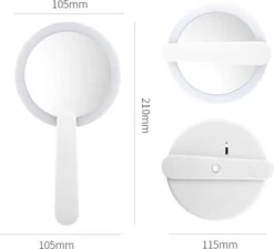 Merkloos Make Up Spiegel Met Led Verlichting - Verzorging Spiegel - Luxe Handspiegel - Zakspiegel - Sterke Handvat -Wit 14 Merkloos Make Up Spiegel Met Led Verlichting - Verzorging Spiegel - Luxe Handspiegel - Zakspiegel - Sterke Handvat -Wit -Poeder - Foundation Winkel 1200x1091