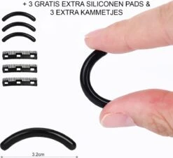 INTER-ESQUE® Wimperkruller - Eyelash Curler + 3x Gratis Extra Siliconen Pad & 3x Extra Kam - Zwart 12 INTER-ESQUE® Wimperkruller - Eyelash Curler + 3x Gratis Extra Siliconen Pad & 3x Extra Kam - Zwart -Poeder - Foundation Winkel 1200x1099 1