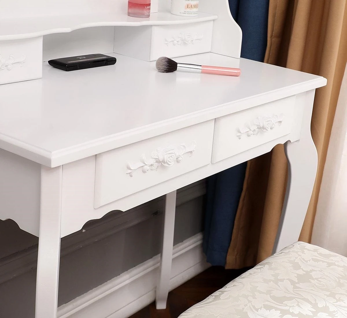 RJRoyal Living Princess Kaptafel Met Spiegel Make Up 4 RJRoyal Living Princess Kaptafel Met Spiegel Make Up - Afbeelding 2