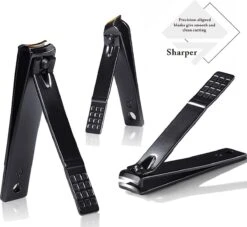 Nagelknipper Set - Pedicureset - 15 Delige - Roestvrij Staal - Met Draagkoffer - Geel Zwart -Poeder - Foundation Winkel 1200x1101 3