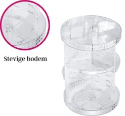 LuZana Make-Up Organizer - Beauty Organizer Voor Make Up - 360° Roterend - Opbergbox - Opbergdoos Cosmetica - Sieradendoos - Nagellak - Lippenstift - Transparant - Cadeautje Voor Vrouw -Poeder - Foundation Winkel 1200x1106