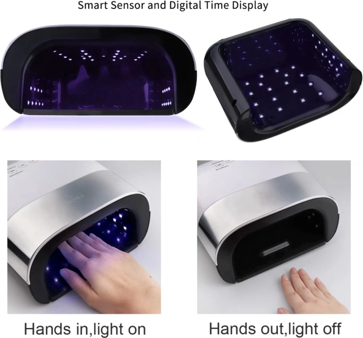 Sun Nageldroger Smart Series - Professionele UV Led Lamp - 48 Watt - Gellak - Nagellak 5 Sun Nageldroger Smart Series - Professionele UV Led Lamp - 48 Watt - Gellak - Nagellak - Afbeelding 3
