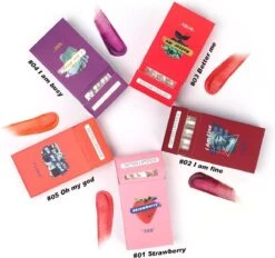 Lip Tint - Strawberry - Cheek Tint - Tattoo Lipstick - Lip And Cheek Tint - Cigarette Lip Tint - Lip Tint Peel Off - Waterproof Lipstick - Lippenstift- Lipgloss - Langhoudende Lipgloss - Cotton Swab Lip Tint - Sigaretten Lip Tint - Lip Tattoo -Poeder - Foundation Winkel 1200x1126 1