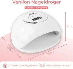 Vanilon UV Lamp Gelnagels - Gellak Nagel Droger - 86W LED - 2,5 Meter Snoer -Poeder - Foundation Winkel 1200x1138 6