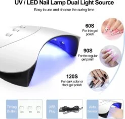 Royala E6 Gellak Starters Pakket Inclusief UV LED Lamp + Met 12 Verschillende Gellak Kleuren - Gellak Lamp – Gellac Set - Alle Benodigdheden In Eén - 300 Nail Wipes - Cleanser - Topcoat - Uitgebreid Pakket- Gel Polish Set - Gellak Set - UV LED Lamp -Poeder - Foundation Winkel 1200x1140 5