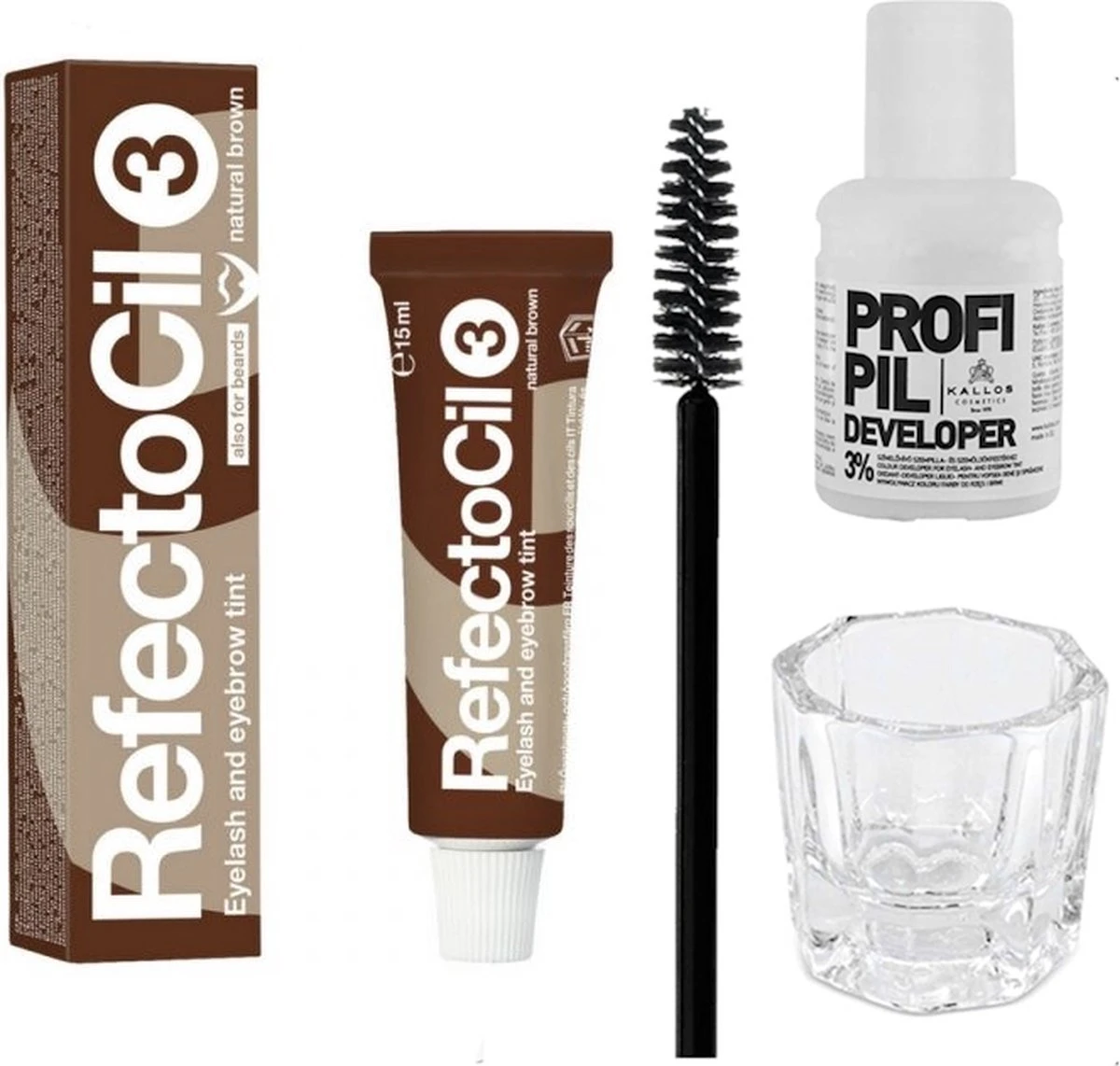Refectocil Henna Set Incl. Brush & Mengglas #3 Natuurlijk Bruin 3 Refectocil Henna Set Incl. Brush & Mengglas #3 Natuurlijk Bruin
