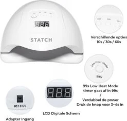 Statch LED Nageldroger Voor Gelnagels - Inclusief Bewegingssensor En Timer – 36LED Lampen- LCD Display -Poeder - Foundation Winkel 1200x1148 5