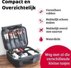 Mmoods Make-up Koffer – Make Up Tas Reizen – Makeup Organizer Verstelbaar -Beautycase Waterdicht – Make-up Tasje Voor Onderweg – Toilettas Voor Cosmetica Zwart 17 Mmoods Make-up Koffer – Make Up Tas Reizen – Makeup Organizer Verstelbaar -Beautycase Waterdicht – Make-up Tasje Voor Onderweg – Toilettas Voor Cosmetica Zwart -Poeder - Foundation Winkel 1200x1150 5