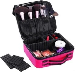 Cosmetica Koffer - Make-up Koffer Met Verstelbare Vakken - Visagie En Nagelstyliste Beauty Koffer - 26x23x9CM - Roze -Poeder - Foundation Winkel 1200x1153 3
