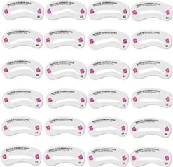 Merkloos Wenkbrauw Stencil / Wenkbrauw Sjabloon Voor Wenkbrauw Stempel - 24 Verschillende Sjablonen - Wenkbrauw Poeder En Wenkbrauwverf - Brow Stamp - Wenkbrauw Vormen - Make Up Set - Make Up Kwasten Set - Cadeau Voor Haar - Wenkbrauwsjablonen