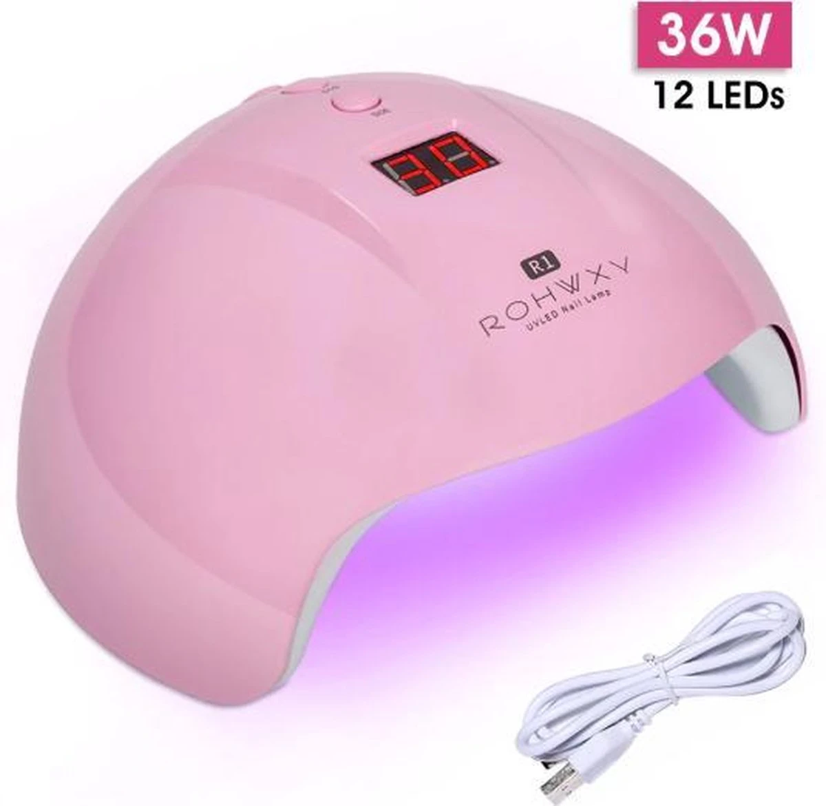Merkloos Nagel UV Lamp Gelnagels - LED Lamp - Gellak - Nagellak Droger - Nagellak - 36W - Roze 4 Merkloos Nagel UV Lamp Gelnagels - LED Lamp - Gellak - Nagellak Droger - Nagellak - 36W - Roze - Afbeelding 2