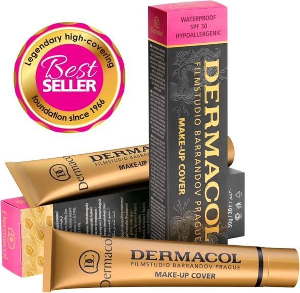 Dermacol - Make-up Cover - 30 Ml - Waterproof - Tint 215 4 Dermacol - Make-up Cover - 30 Ml - Waterproof - Tint 215 - Afbeelding 2