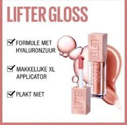 Maybelline New York - Lifter Gloss Lipgloss - 3 Moon - Roze - Glanzende Lipgloss - 5.4ml -Poeder - Foundation Winkel 1200x1179 3