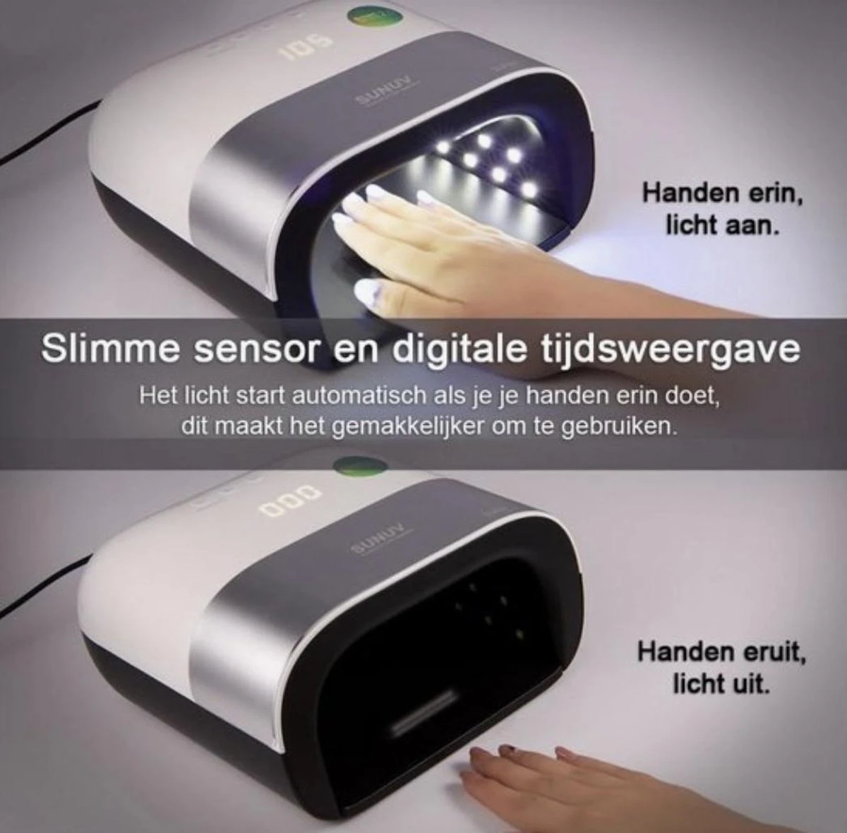 Sun Nageldroger Smart Series - Professionele UV Led Lamp - 48 Watt - Gellak - Nagellak 7 Sun Nageldroger Smart Series - Professionele UV Led Lamp - 48 Watt - Gellak - Nagellak - Afbeelding 5