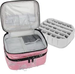 YONO Nagellak Tas - Nagelkoffer Beautycase - Cosmetica Koffer - Manicure Organizer - Blauw -Poeder - Foundation Winkel 1200x1187 4