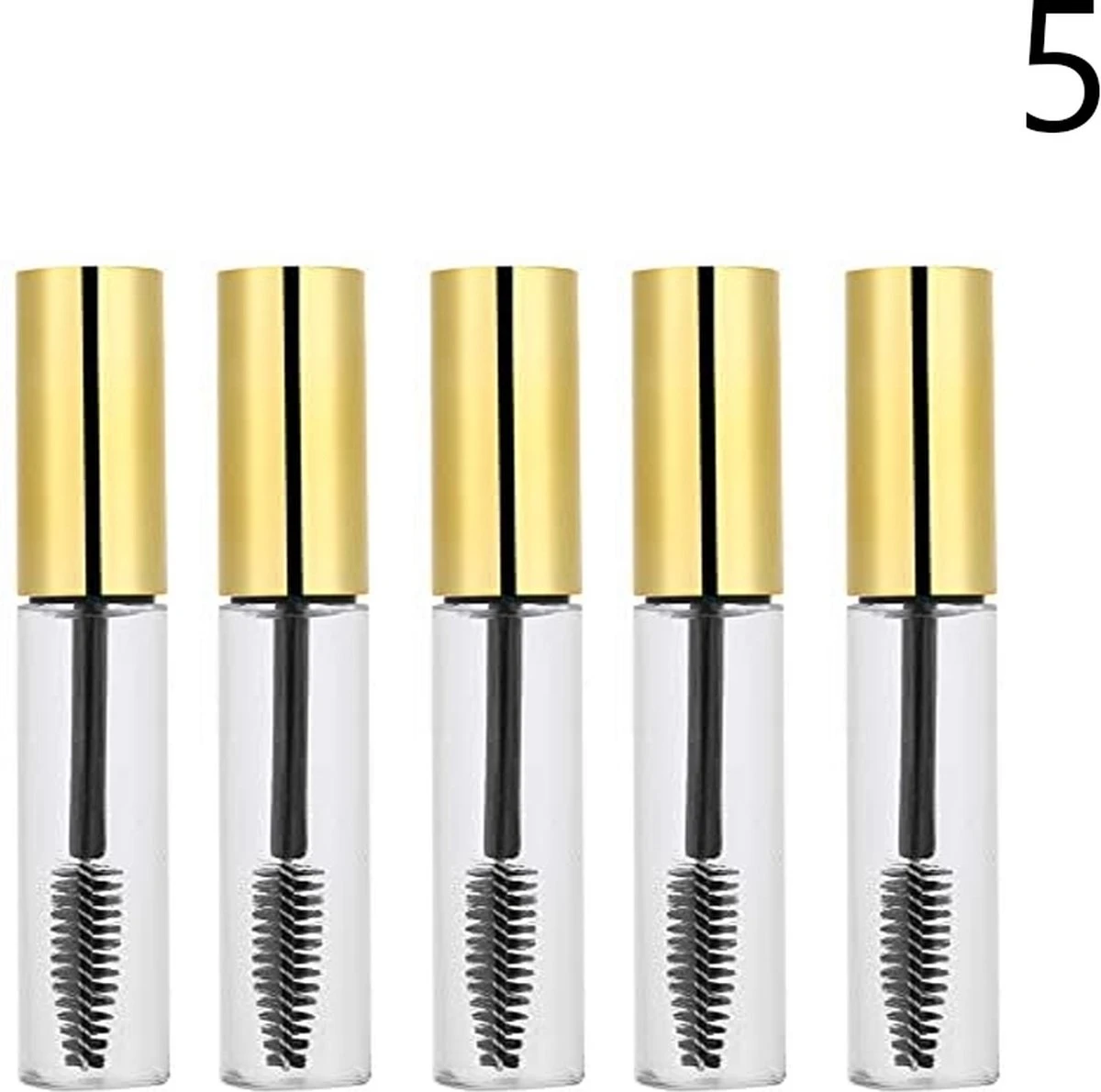 Mascara Tube Leeg - Premium Gold - Goud - 5 Tubes XL - Mascara Leeg - Mascara Flesje - Lege Tube 5 Mascara Tube Leeg - Premium Gold - Goud - 5 Tubes XL - Mascara Leeg - Mascara Flesje - Lege Tube - Afbeelding 3