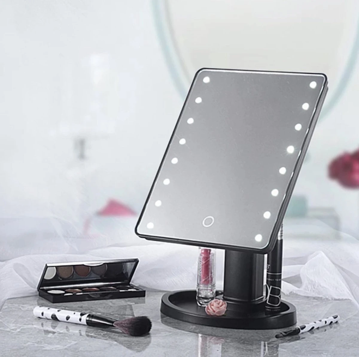 Merkloos Make Up Spiegel - Make Up Spiegel Met Verlichting - 16 LED Lampen - Make Up Organizer - Scheerspiegel - 3 Merkloos Make Up Spiegel - Make Up Spiegel Met Verlichting - 16 LED Lampen - Make Up Organizer - Scheerspiegel -
