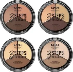 NYX Professional Makeup 3 Steps To Sculpt Face Sculpting Palette - Light 3STS02 - Highlighter En Contouring Make-up - 15 Gr -Poeder - Foundation Winkel 1200x1192 4