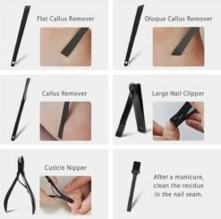 Nagelknipper Set - Pedicureset - 15 Delige - Roestvrij Staal - Met Draagkoffer - Geel Zwart -Poeder - Foundation Winkel 1200x1192 9