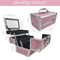 Make Up Koffer Meisjes En Dames Roze - Make Up Organizer Met Spiegel - Cosmetica Koffer - Beautycase Koffer 14 Make Up Koffer Meisjes En Dames Roze - Make Up Organizer Met Spiegel - Cosmetica Koffer - Beautycase Koffer -Poeder - Foundation Winkel 1200x1193 4