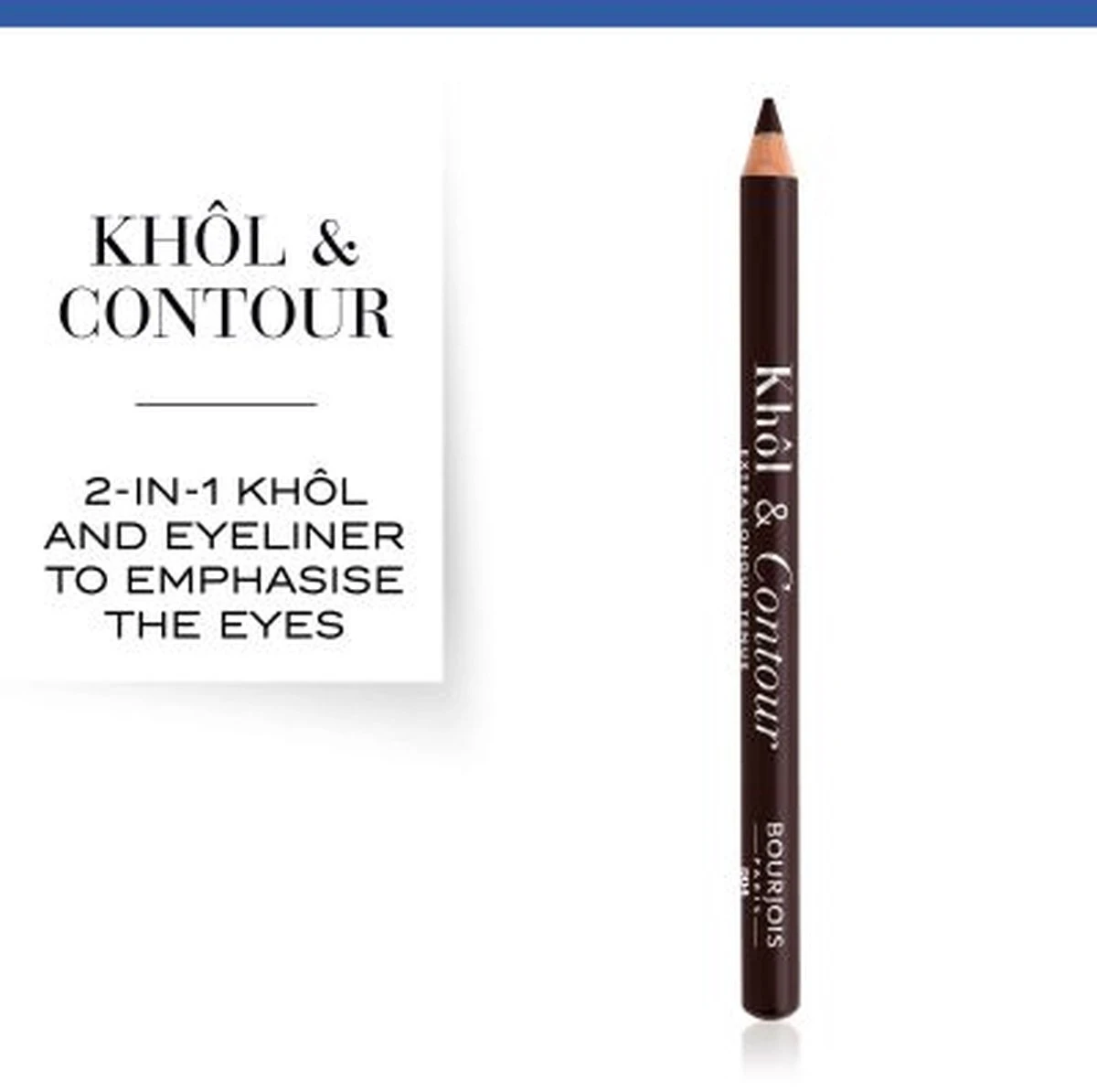 Bourjois Khol & Contour Extra Long Wear Oogpotlood - 004 Brun-Dépendante 4 Bourjois Khol & Contour Extra Long Wear Oogpotlood - 004 Brun-Dépendante - Afbeelding 2