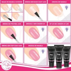 Murley’s Polygel Kit 3x 30ml Acryl Gellak - Gelnagels - Gel Polish Kunstnagels - Gelnagellak - Perfect Gelakte Nagels -Poeder - Foundation Winkel 1200x1195 22