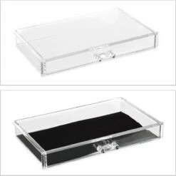 Relaxdays Make-up Organizer - Tweedelig - Cosmetica Opbergdoos - Transparant -Poeder - Foundation Winkel 1200x1198 26