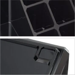 Relaxdays Make-up Organizer - Tweedelig - Cosmetica Opbergdoos + Lippenstift Houder - Zwart -Poeder - Foundation Winkel 1200x1198 37