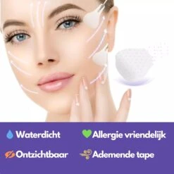 Face Lift Tape - Licht Haar - Facelift Zonder Chirurgie - Instant Eyes, Face And Neck Lift - Blond/wit/licht Haar - 40 Stuks - Transparent -Poeder - Foundation Winkel 1200x1198 38