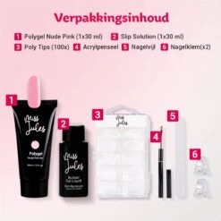 Miss Jules® Polygel Kit - 30 Ml Nude Pink - Polygel Nagels Starterspakket – Polygel Set Incl. Instructievideo (NL) – Polygel Starters Kit -Poeder - Foundation Winkel 1200x1200 1121