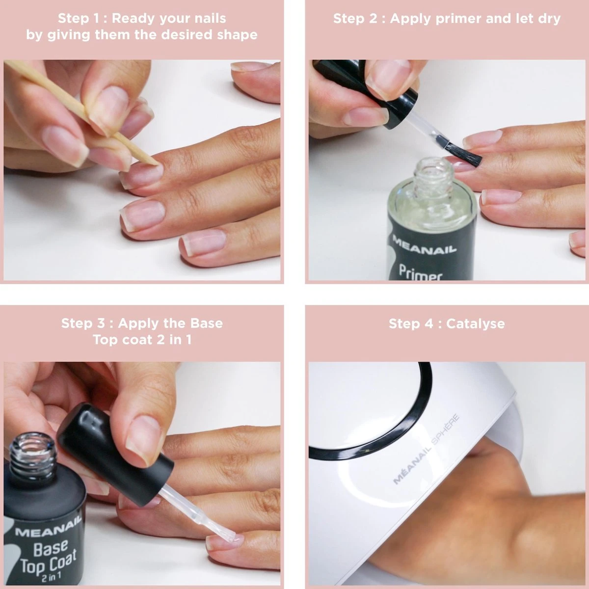 Méanail - Kit Sphère - Gellak – Led Lamp 48w - Gellak Starterspakket - Gel Nagellak 6 X 8ml 4 Méanail - Kit Sphère - Gellak – Led Lamp 48w - Gellak Starterspakket - Gel Nagellak 6 X 8ml - Afbeelding 2