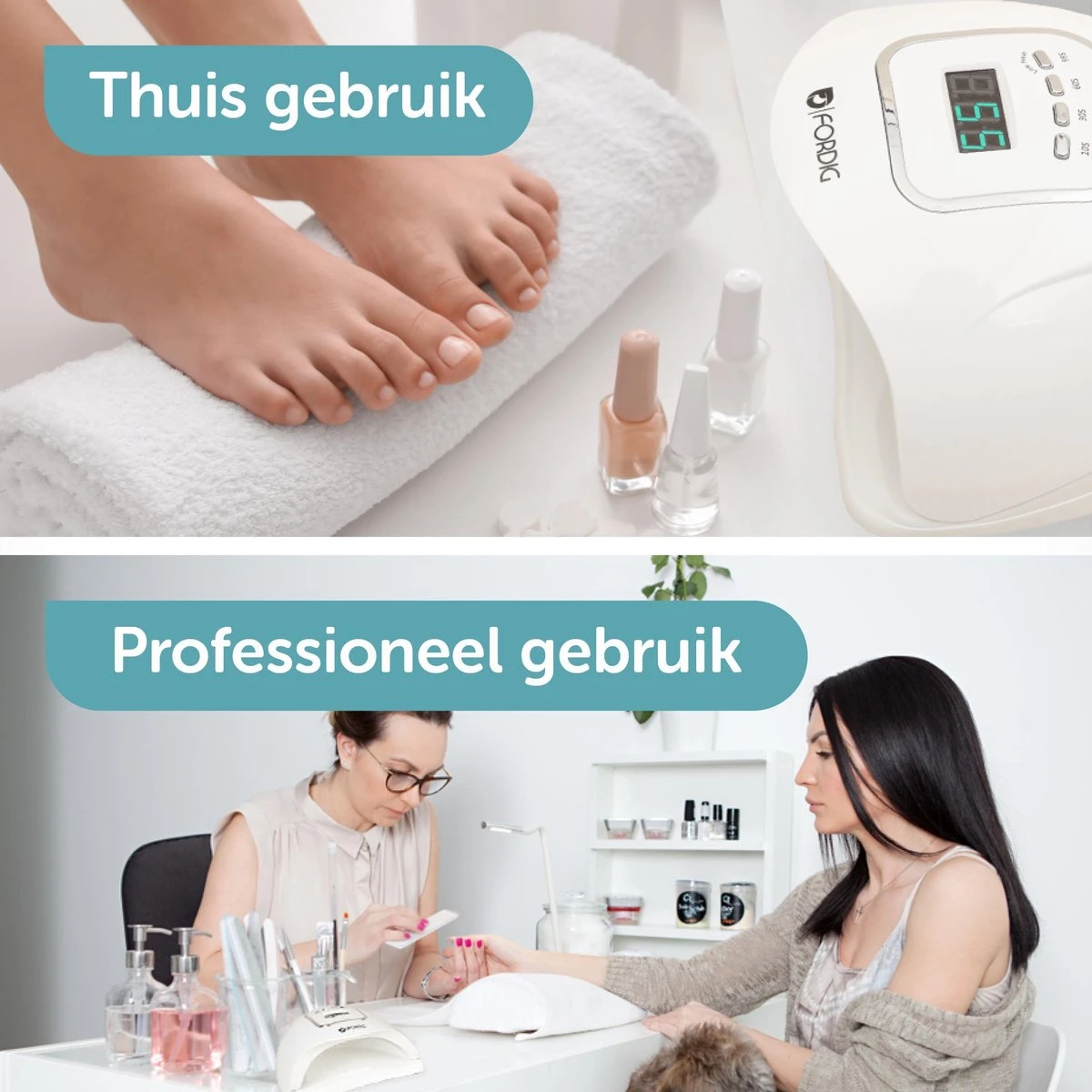 ForDig 80W Professionele Nageldroger Voor Gel Nagels - Nagellak Droger Met UV LED Lamp En Timer Voor Gelnagels - Nageldrogerlamp Met 45 LED Lampjes Voor Nagel Gellak - Geschikt Voor Manicure En Pedicure - Nagellakdroger Hard Gelpolish Builder 8 ForDig 80W Professionele Nageldroger Voor Gel Nagels - Nagellak Droger Met UV LED Lamp En Timer Voor Gelnagels - Nageldrogerlamp Met 45 LED Lampjes Voor Nagel Gellak - Geschikt Voor Manicure En Pedicure - Nagellakdroger Hard Gelpolish Builder - Afbeelding 6